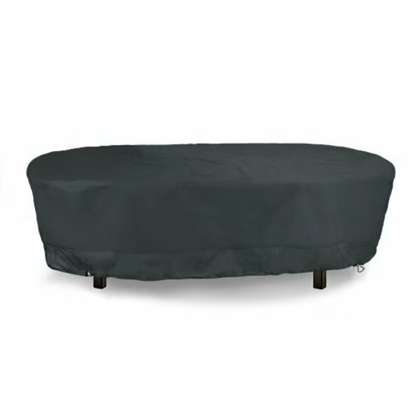 MERIDIAN Series, Oval Table Cover  - Charcoal Gray, 66L x 25.5W x 42H, Eevelle, Mfr#: MDTBLOVL_66L_42W_25H-CHL